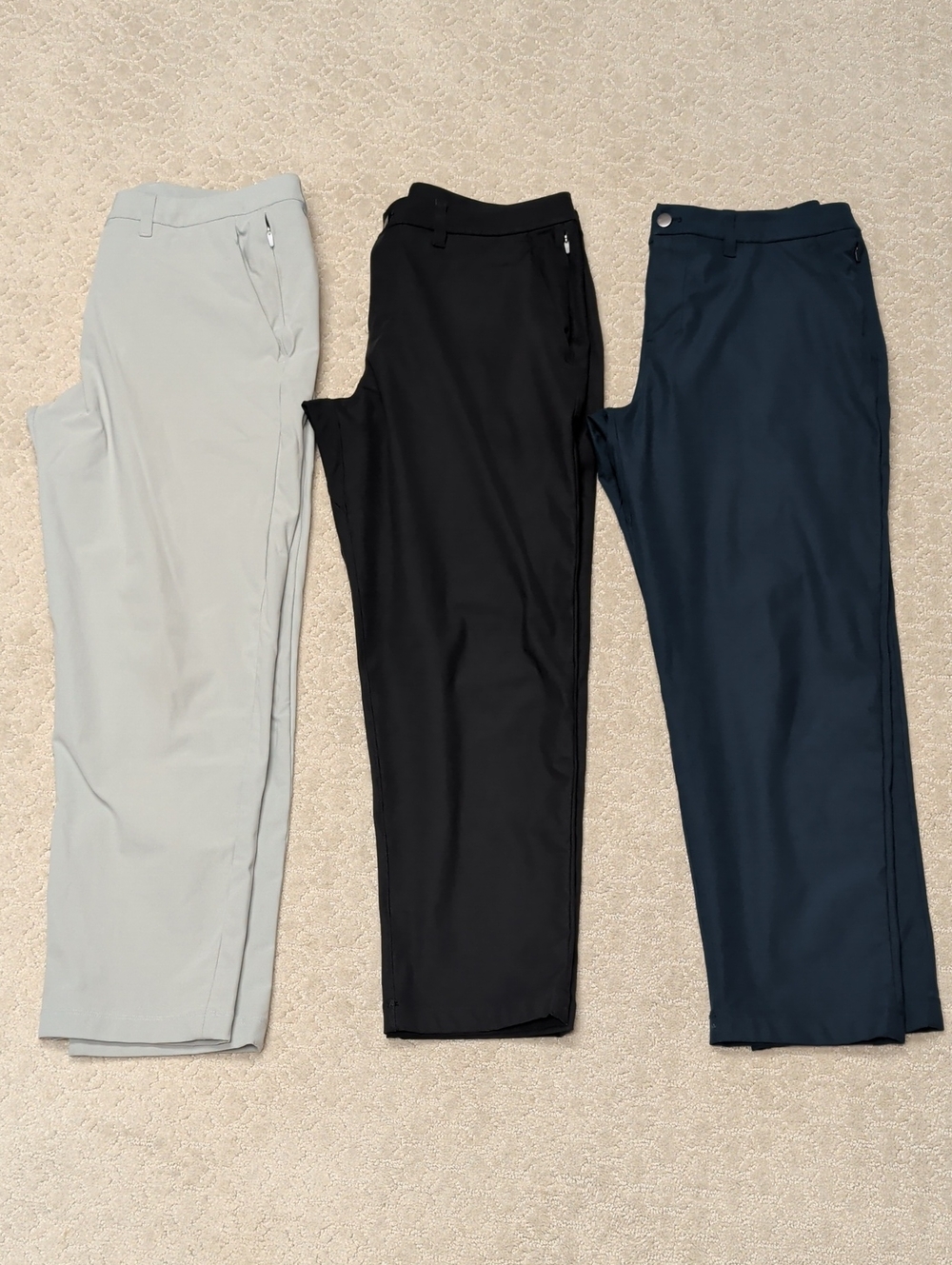 3 Pairs Of Lululemon ABC Pants 2 Size 33 And 1 Size 32